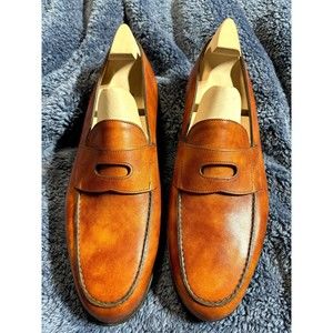John Lobb Lopez Loafer in Gold Museum Calf - 10 UK/11 US